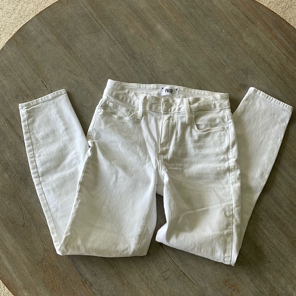 Paige White Hoxton Crop jeans 25